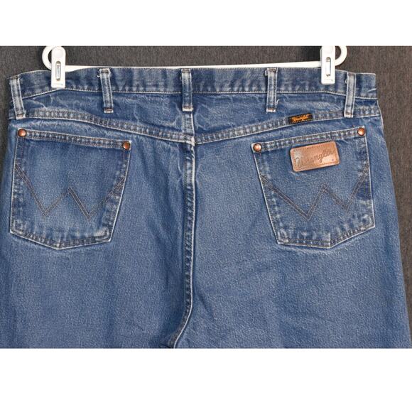 Wrangler Cowboy Men's 40x30 Distressed Western Denim Jeans - Picture 4 of 8